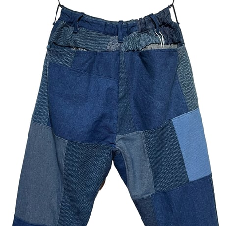 FUNSET OF ART "indigo patchwork karusan 5P pants"(indigo)unisex-M