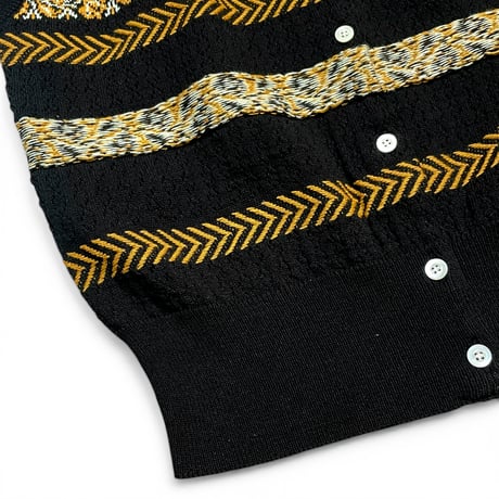 ASEEDONCLOUD"flower jaquard knit vest"(black)unisex