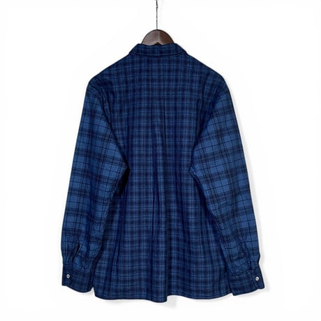 FUNSET OF ART “indigo check post shirts"(indigo)unisex