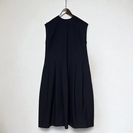 ASEEDONCLOUD"Study uniform dress chimney ash wool"(navy)women's