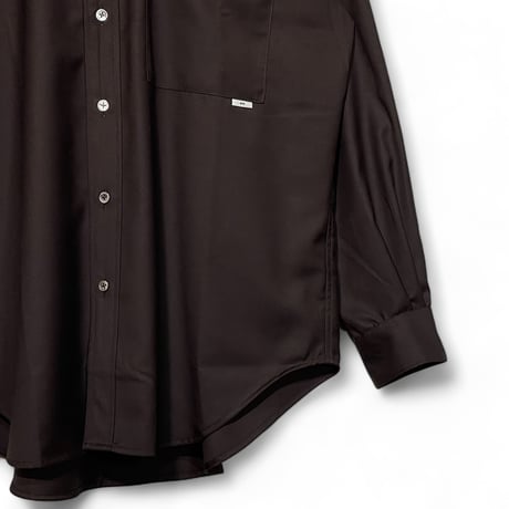 amne "GABADINE" classic shirts (chocolate)unisex