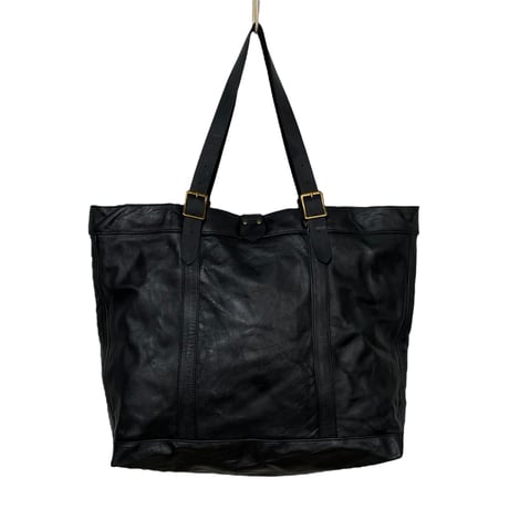yoused"remake leather tote bag"(black)unisex