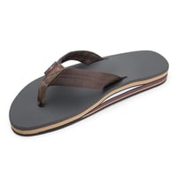 RAINBOW SANDALS"double layer classic rubber soft top"(brown)men's