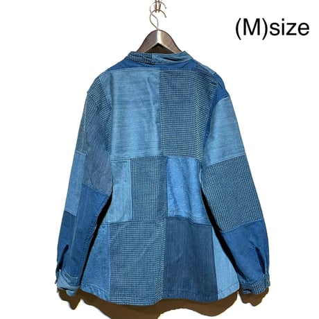 FUNSET OF ART “indigo patchwork wagase shirts"(indigo)unisex