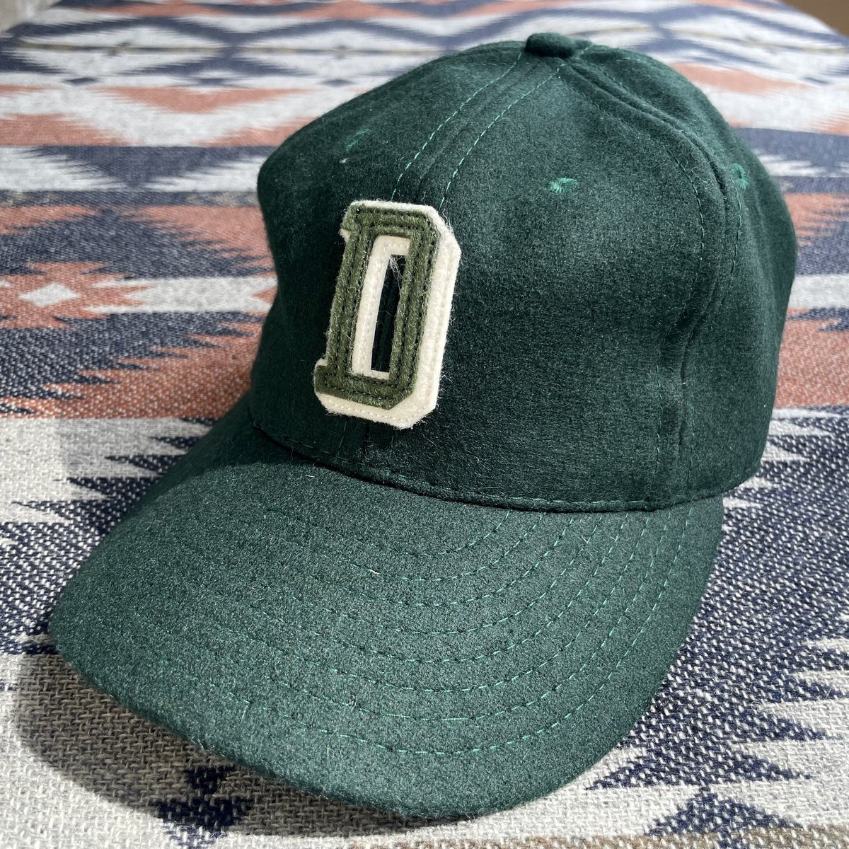 ebbets field flannels キャップ　H　ウール　グレー　赤　緑 EBBETS FIELD FLANNELS(ファッション) ベースボールキャップ エ