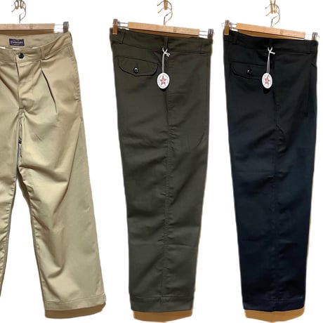 flex made USA"tuck military trousers“(sand)unisex