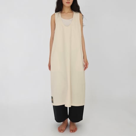ASEEDONCLOUD"Handwerker linen×cotton HW pull-on dress"(off white)women's