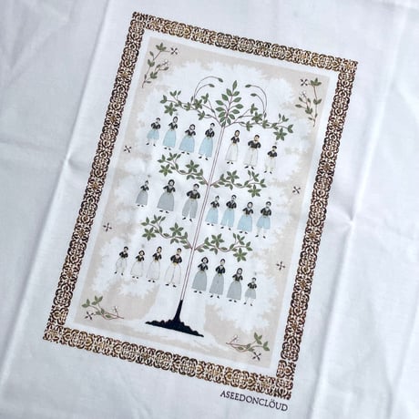 ASEEDONCLOUD"shokuonshitsu T-shirts Family tree print"(off white)unisex