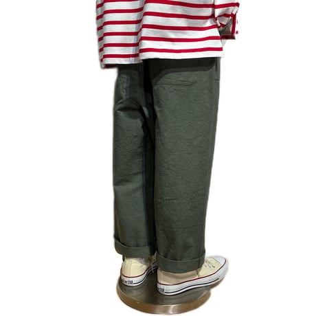 Linen ya"straight baker pants"(khaki)women's