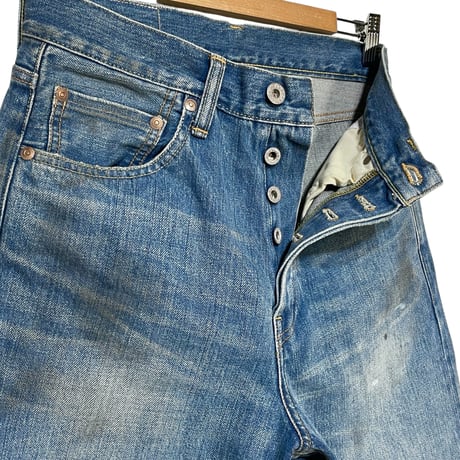 H.UNIT "13.5oz indigo selvage denim used wash" (indigo) unisex