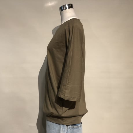 SlowHands ”cotton relax tee"(khaki) womens