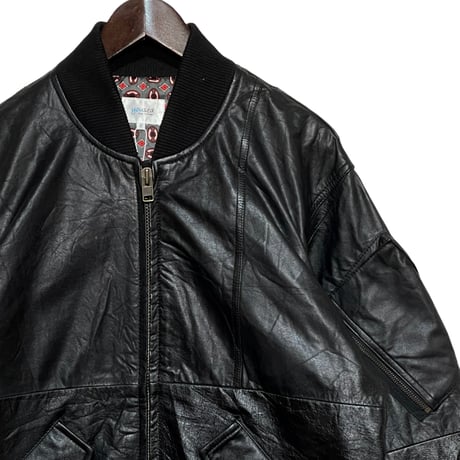 yoused"canadian flight leather jacket"(black)unisex