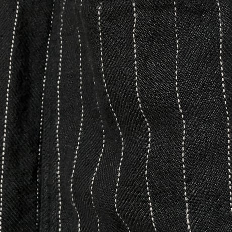 TigreBrocante"herringbone stripe myao 9分丈 pants“(black)women's