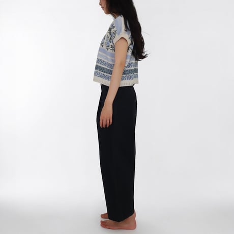 ASEEDONCLOUD"flower jaquard knit blouse"(off white)unisex