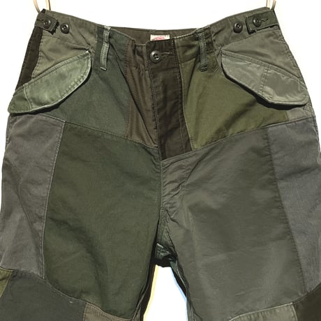 FUNSET OF ART “military patchwork field コロマ pants"(olive)unisex-M
