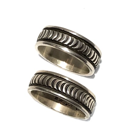 indian jewelry "Bruce Morgan(navajo)" stampwork band ring