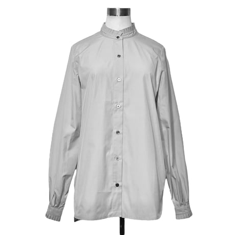 amne NEW "broad" frilled shirts (gray) women's