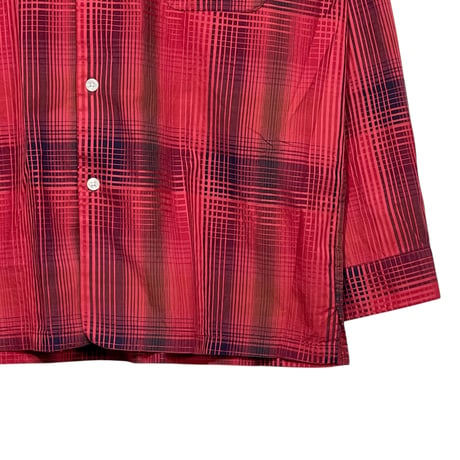 TigreBrocante"satin random checkvenice beach shirts"(red)unisex