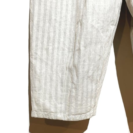 SlowHands”linen×cotton herringbone poofy pants"(natural)unisex