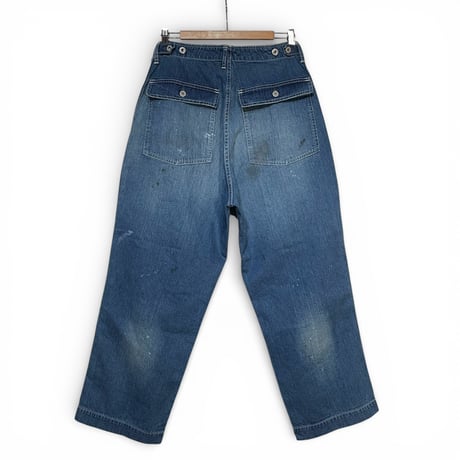 H.UNIT "Denim fatigue pants customize" (indigo) unisex