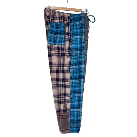 TigreBrocante"nel check mix tagosaku long pants“(dark mix) unisex