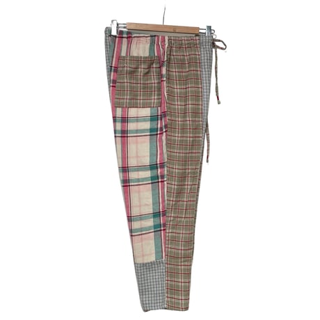 TigreBrocante"nel check mix tagosaku long ppants“(pink mix) unisex