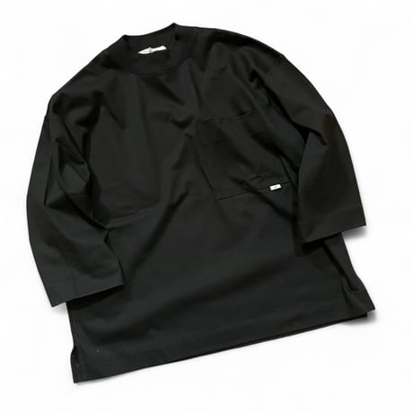 amne "HEAVY PLATING pocket 3/4 tee" (black) unisex