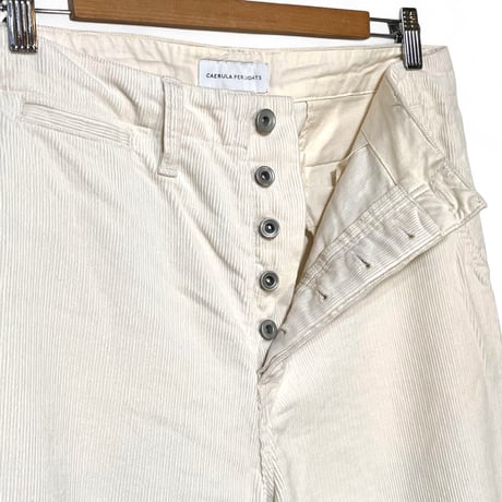 CAERULA PER LIGHTS"corduroy medi pants"(white)unisex