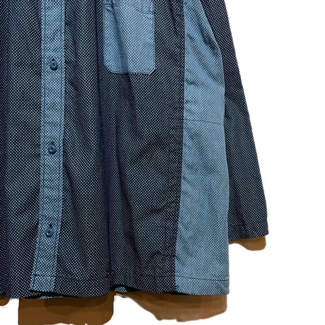 FUNSET OF ART “indigo dot maquignon shirts"(indigo)unisex