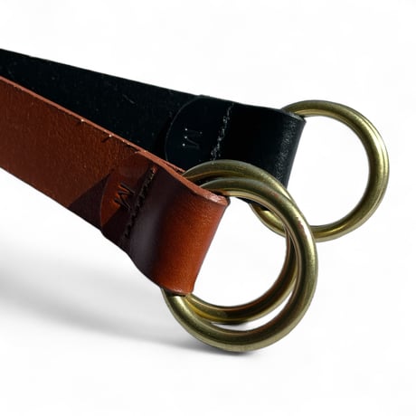 LEATHERMAN LTD USA"leather o-ring belt w/brass buckle"(unisex)