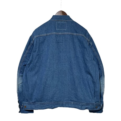 H.UNIT "denim zip work jacket used wash" (indigo) unisex