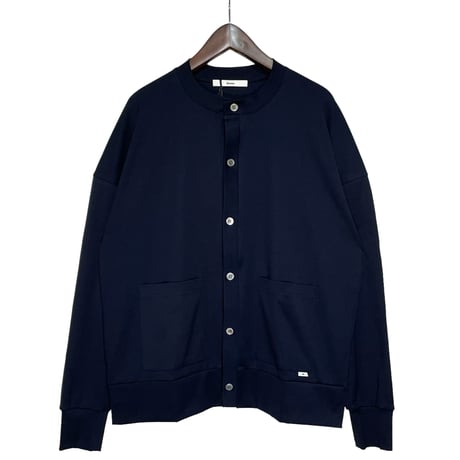amne CIRCULAR RIB crew cardigan (black)unisex