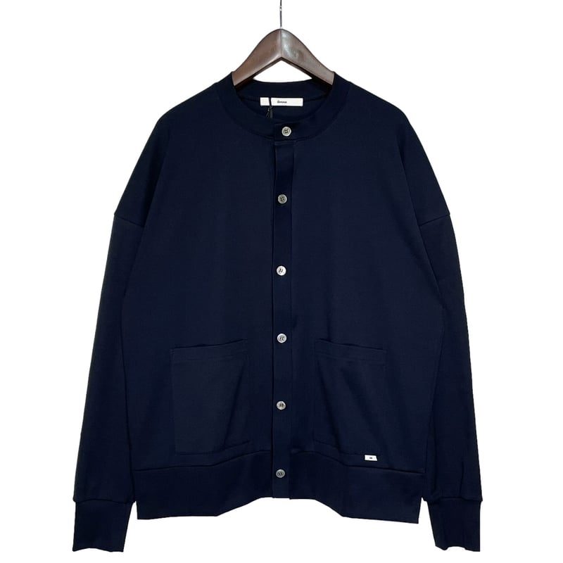 amne CIRCULAR RIB crew cardigan (black)unisex |