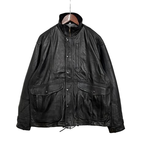 yoused"retro baggies leather jacket"(black)unisex
