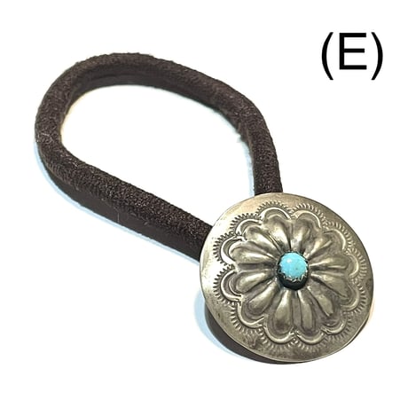 indian jewelry "navajo made turquoise concho hair elastic”(D.E)