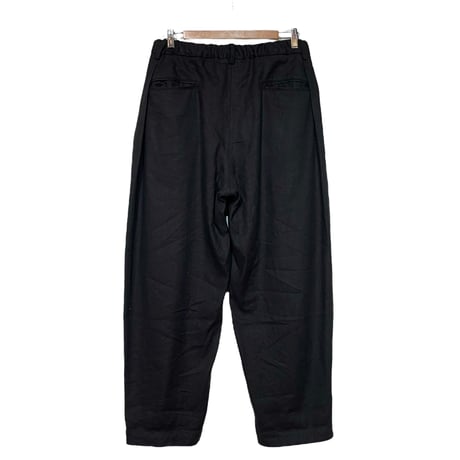 COLINA"Silk×Linen Gaba w-tuck pants"(black) unisex