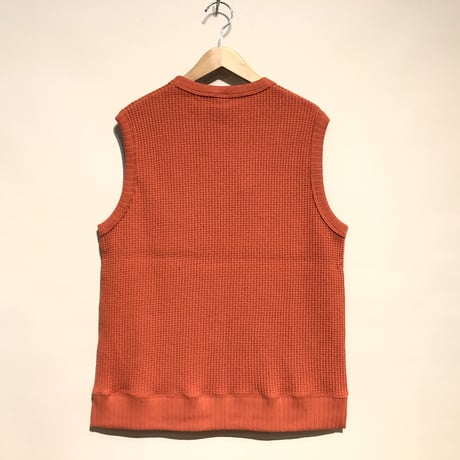 Jackman"cotton waffle vest"(suset orange) unisex