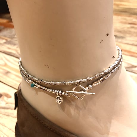 Slowhands "karen silver"anklet (A) unisex