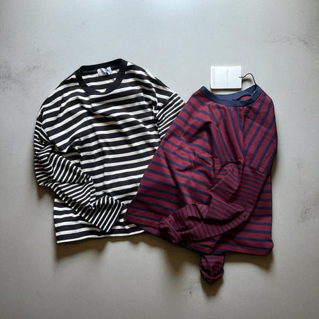 CAERULA PER LIGHTS"border long T"(bordeaux)unisex