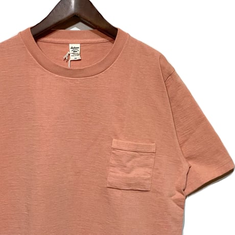 Jackman"dotsume pocket T-shirts"(coral) unisex