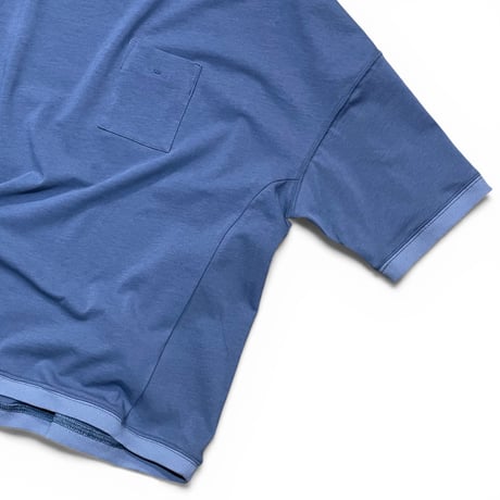 amne "TWISTED JERSEY" half sleeve bottie(blue)unisex