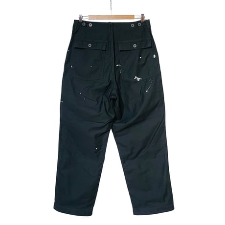 H.UNIT "Back satin fatigue pants" (black) unisex