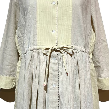 TigreBrocante "Jacquard mix york switch gather one-piece"(natural) women's
