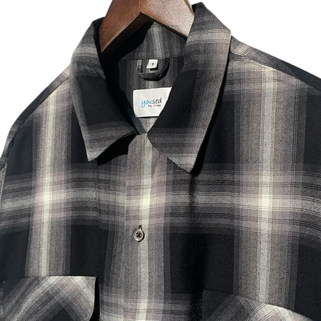yoused "rayon open box shirts" (black)unisex