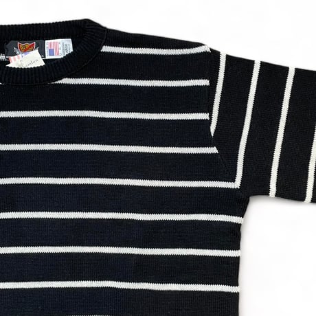Brimwick U.S.A "stripe cotton crewneck" (black)unisex