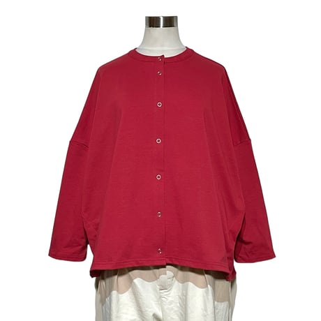 Linen ya"delave cardigan"(red)women's