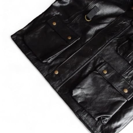 yoused"all leather fishing jacket"(black)unisex