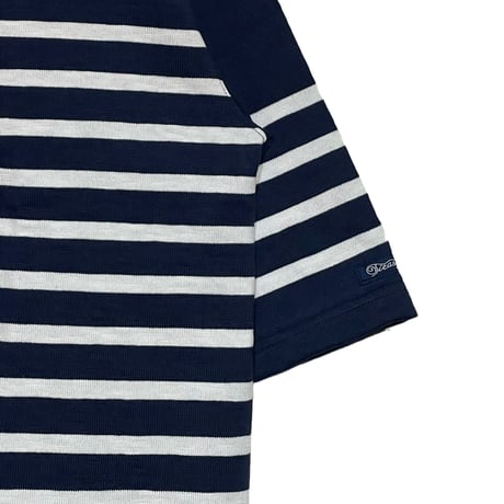 TieasyAuthentic Classic"big katanuki boatneck"(navy×white)unisex