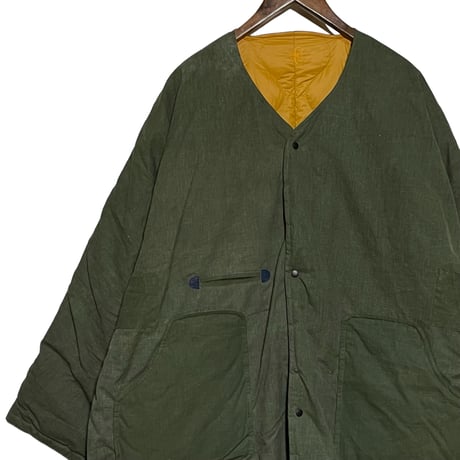 Slow Hands "recycle tent down coat for archive exclusive "(olive×mustard)M-B(unisex)