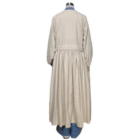 TigreBrocante "airy flannel belt gather one -piece"(natural)